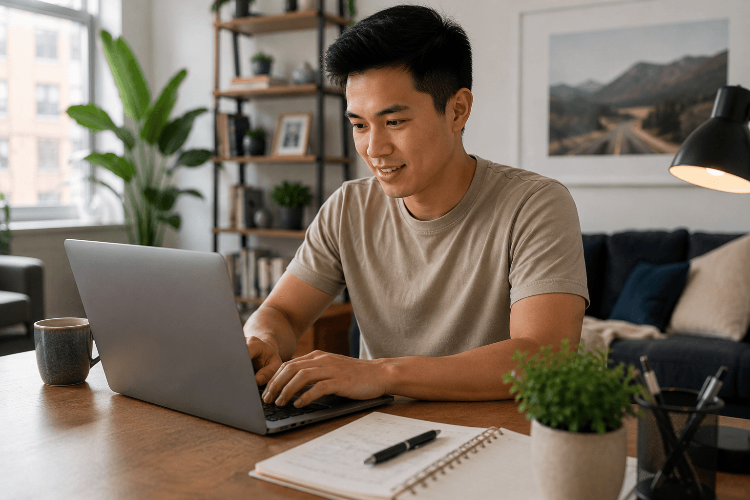Person reviewing beginner investing options from a home desk
